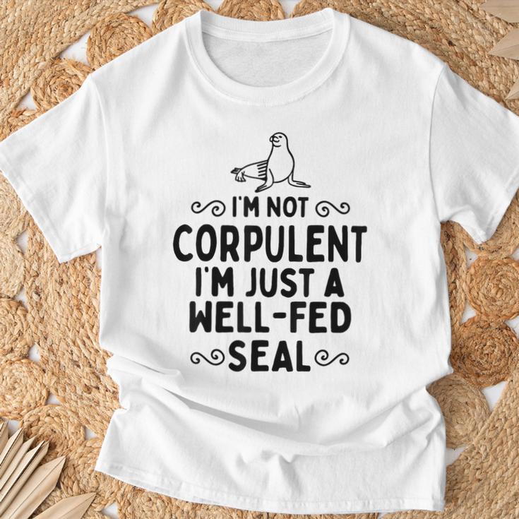Foca No Corpulenta Bien Alimentada Animal Marinoubmarino Del Océano Camiseta unisex Regalos para ancianos