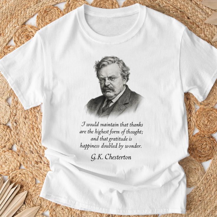 GK Chesterton Gratitude Hombres Es Niños Regalo Camiseta unisex Regalos para ancianos