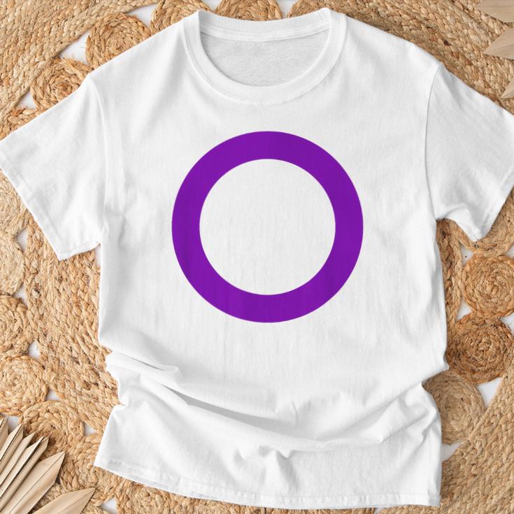 Hermafroditaímbolo De Bandera Lgbtq Intersex Camiseta unisex Regalos para ancianos
