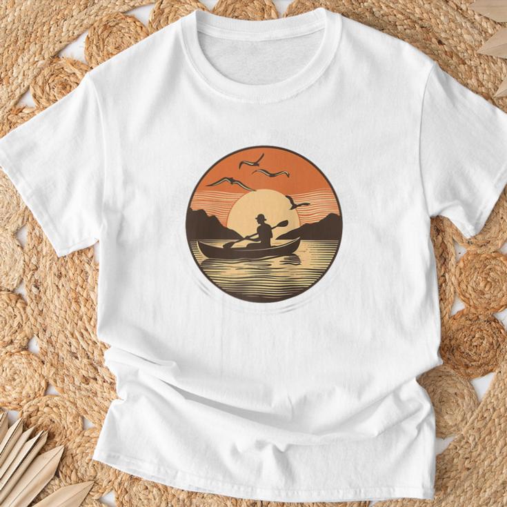Kayak Kayaker Canoes-Boating Paddle-Life Canadier-Canoe Raglan Baseball Tee T-Shirt Gifts for Old Men
