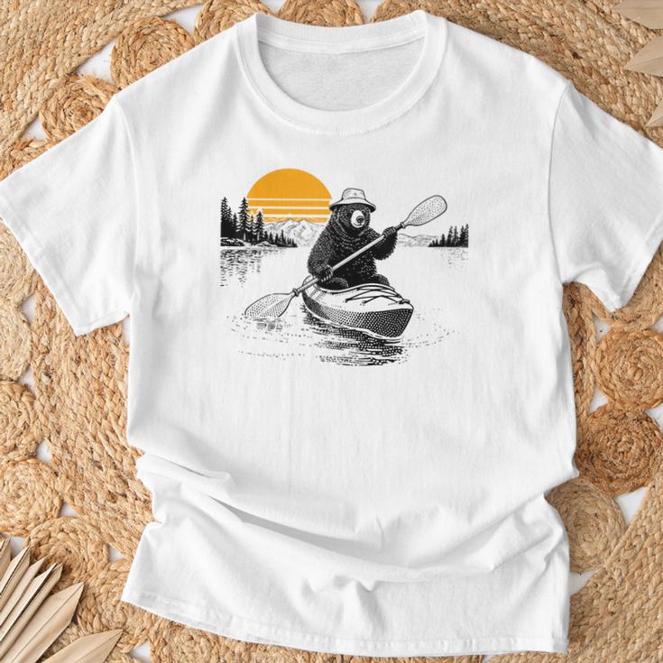 Kayaking Bear Retro Sunset Paddling Canoe Outdoor Adventure T-Shirt Gifts for Old Men Kayaking Bear Retro Sunset Paddling Canoe Outdoor Adventure T-Shirt Gifts for Old Men