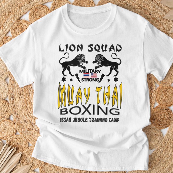 LION SQUAD THAILAND KICKBOXING MUAY THAI MMA TRAINING T-Shirt Gifts for Old Men LION SQUAD THAILAND KICKBOXING MUAY THAI MMA TRAINING T-Shirt Gifts for Old Men