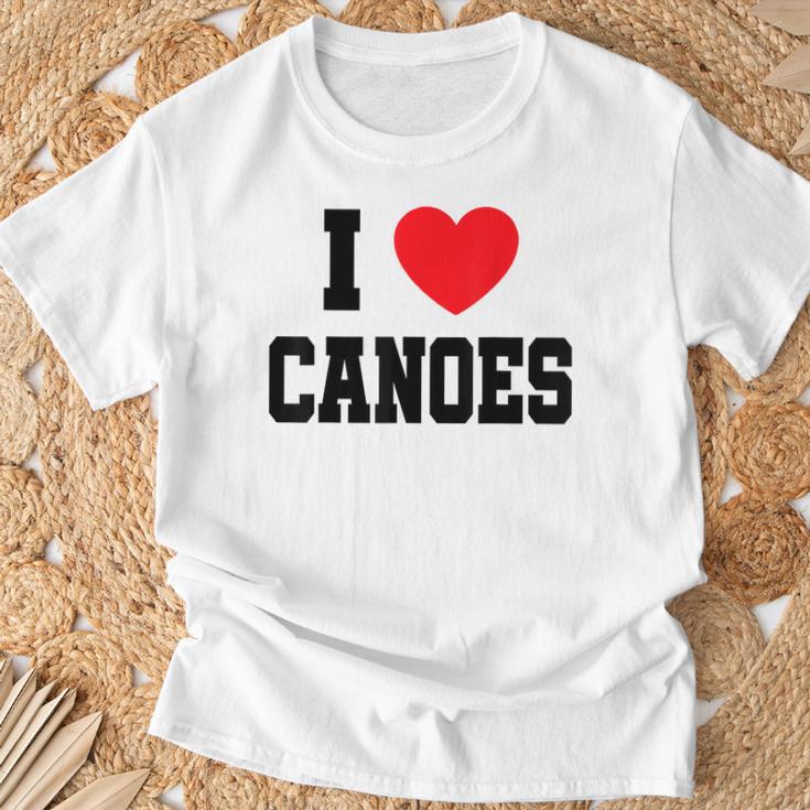 I Love Canoes T-Shirt Gifts for Old Men