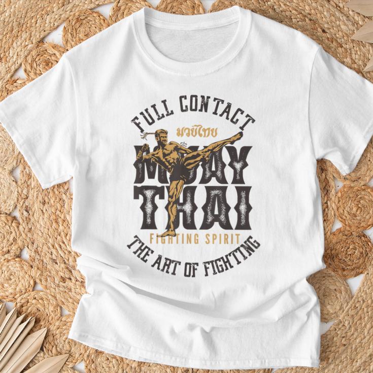 Muay Thai Fighter MMA Full Contact Retro Kickboxing T-Shirt Gifts for Old Men Muay Thai Fighter MMA Full Contact Retro Kickboxing T-Shirt Gifts for Old Men