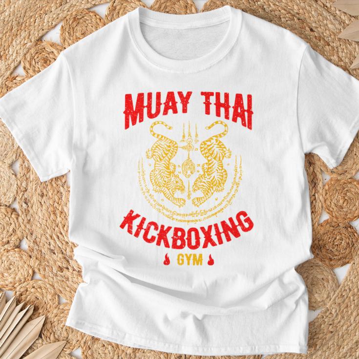 Muay Thai Tiger Kickboxing Gym MMA Street Fight Kickboxing T-Shirt Gifts for Old Men Muay Thai Tiger Kickboxing Gym MMA Street Fight Kickboxing T-Shirt Gifts for Old Men