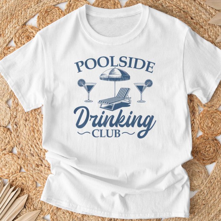 Pool Adult Poolside Drinking Club Summer Swimming Pool Party T-Shirt Gifts for Old Men