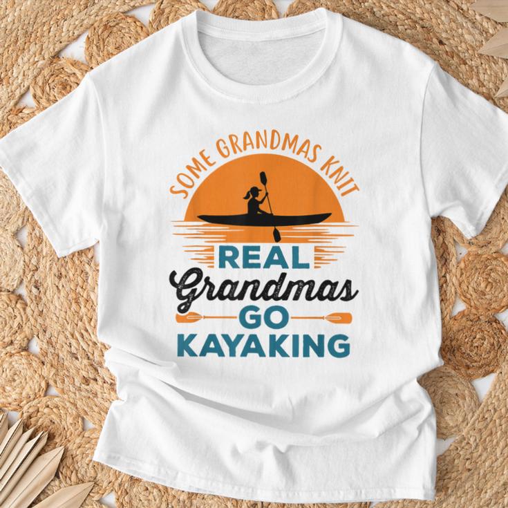 Real Grandmas Go Kayaking Yak Kayak Women Canoe Kayaker T-Shirt Gifts for Old Men