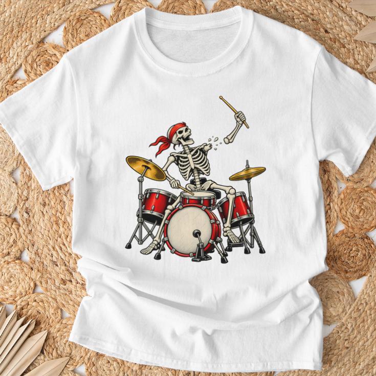 Skeleton Drummer Skull Drum Kit Halloween T-Shirt Gifts for Old Men Skeleton Drummer Skull Drum Kit Halloween T-Shirt Gifts for Old Men