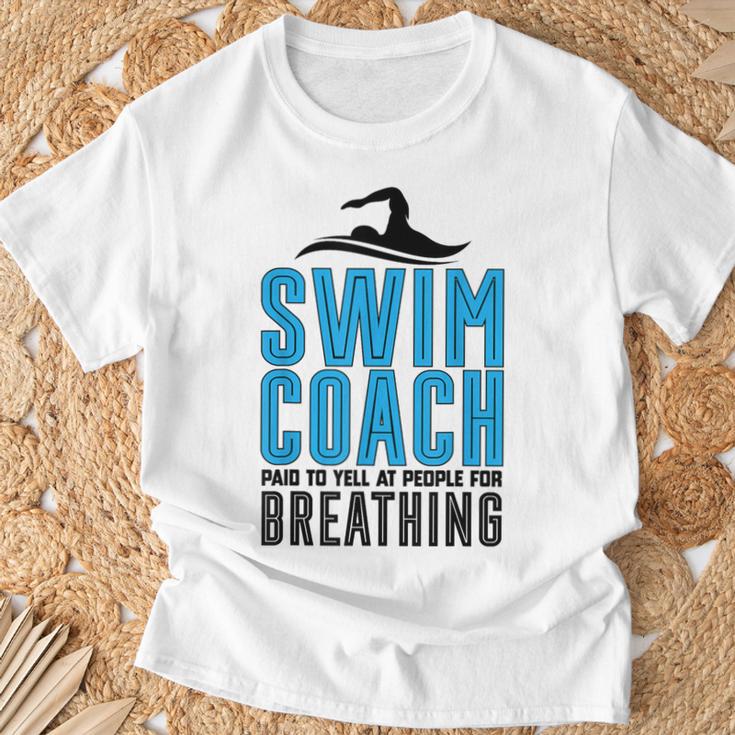 Swim Coach Swimmer Coach Swimming Coach T-Shirt Gifts for Old Men