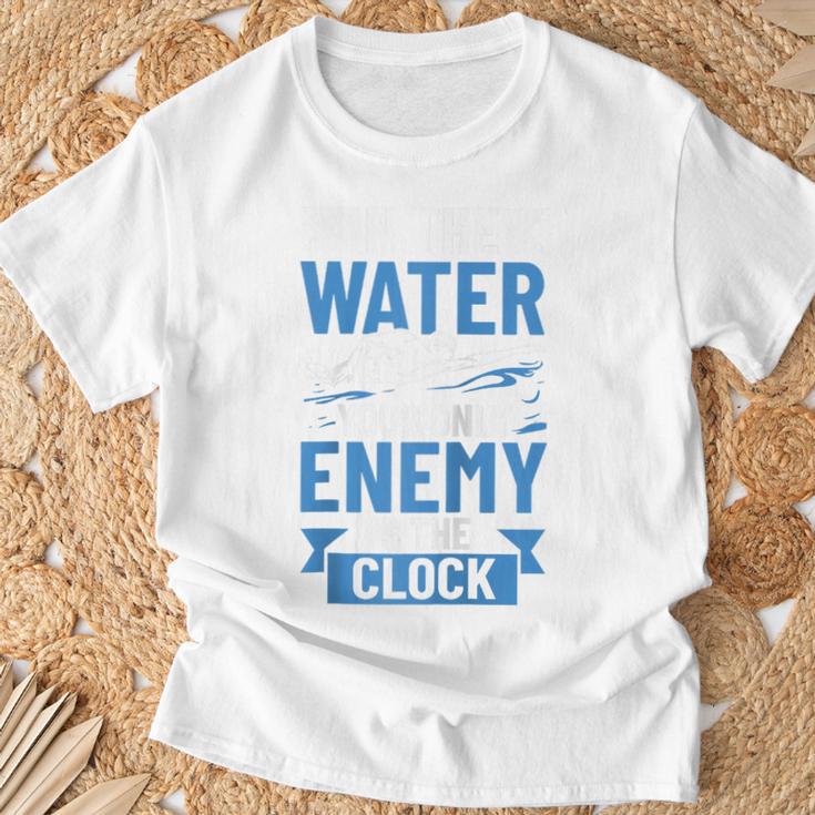 Swimming Enthusiast Swimming Expert Swimming Lover Swimmer Raglan Baseball Tee T-Shirt Gifts for Old Men
