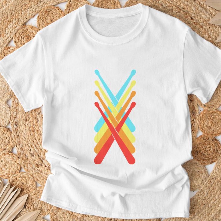 Vintage Drum Kit Percussion Drummer T-Shirt Gifts for Old Men