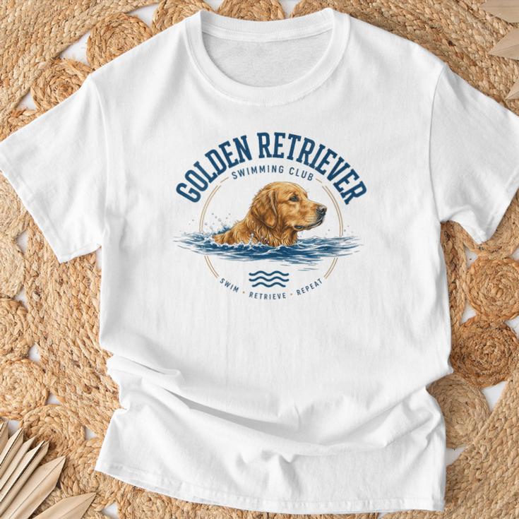 Women's Golden Retriever Swimming T-Shirt Gifts for Old Men Women's Golden Retriever Swimming T-Shirt Gifts for Old Men