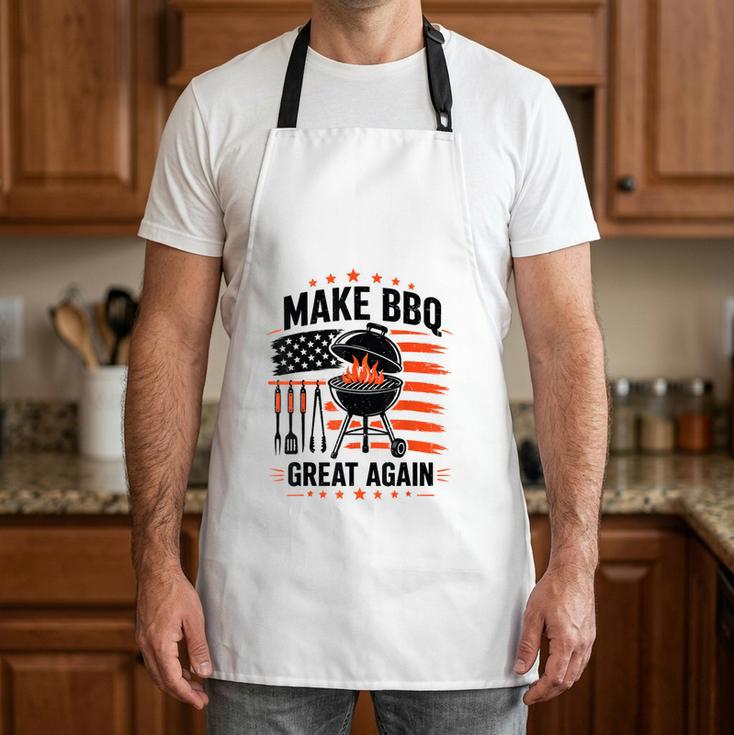 4th July BBQ Dad Joke Make BBQ Great Again Grill Dad Apron