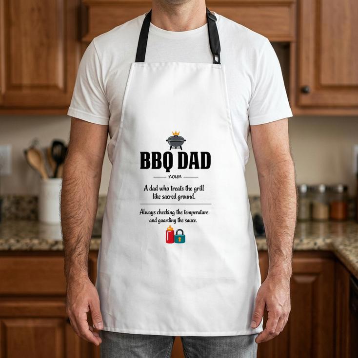 BBQ Dad Definition Fathers Day Men Premium Tri-Blend Apron