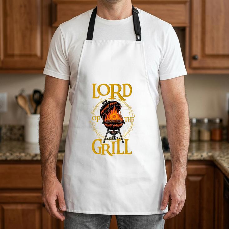 Lord Of The Grill BBQ Daddy Nerd Dad Dad Jokes Performance Apron