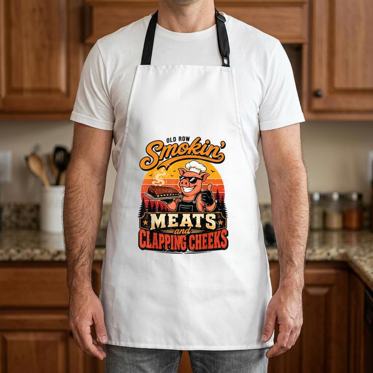 Smoking Meat & Clapping Cheeks BBQ Dad Joke Grill Apron