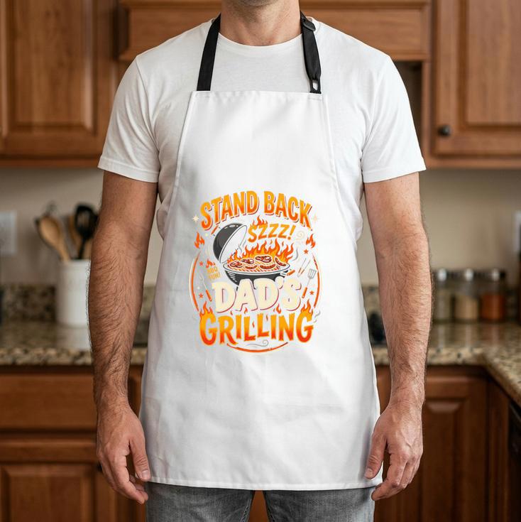 BBQ Dad Outdoor Cook Smoker Backyard Grill King Premium Tri-Blend Apron