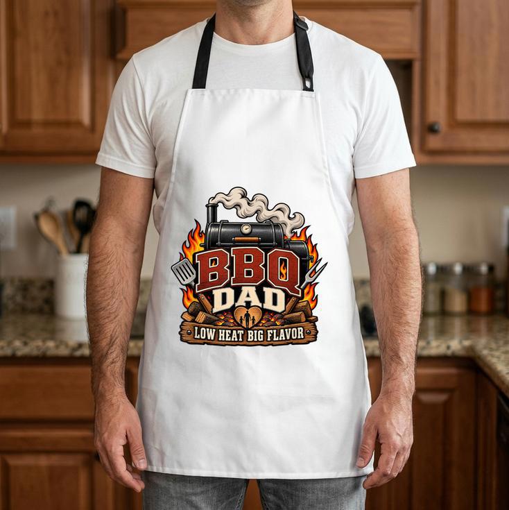 BBQ Dad Smoking Meats Pitmaster Grill Quote Graphic Apron BBQ Dad Smoking Meats Pitmaster Grill Quote Graphic Apron