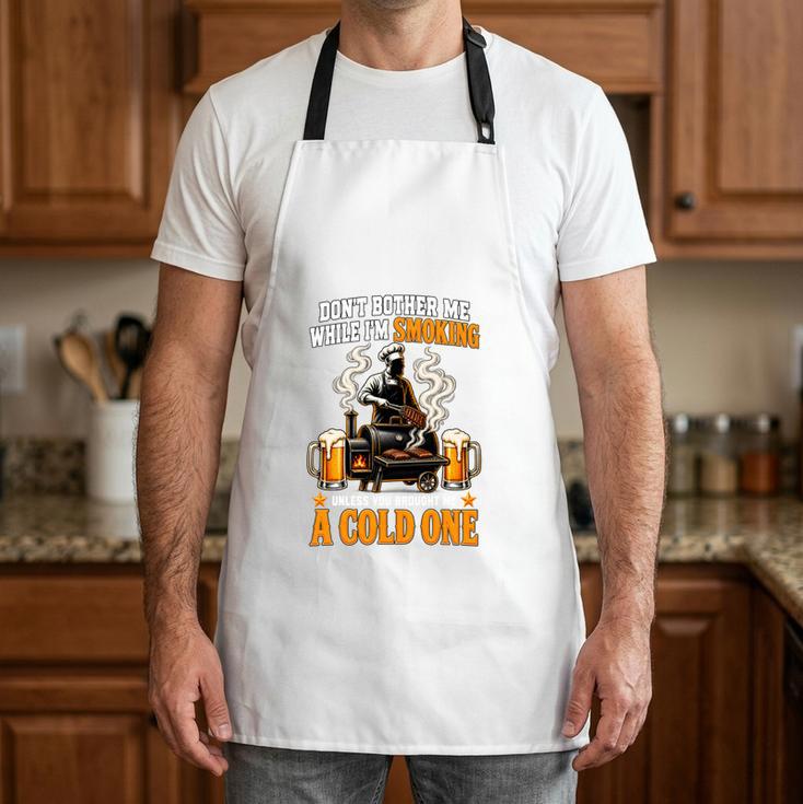 Dont Bother Me While Im Smoking A Cold One BBQ Dad Comfort Colors Crop Top Apron
