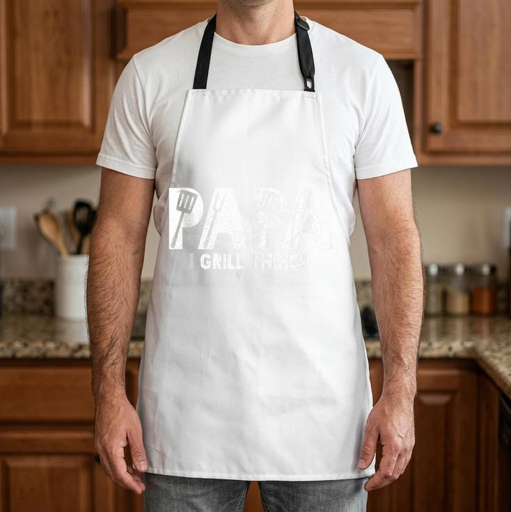 Grill Papa BBQ Dad Chef Grilling Vintage Father's Day Sleeveless Apron