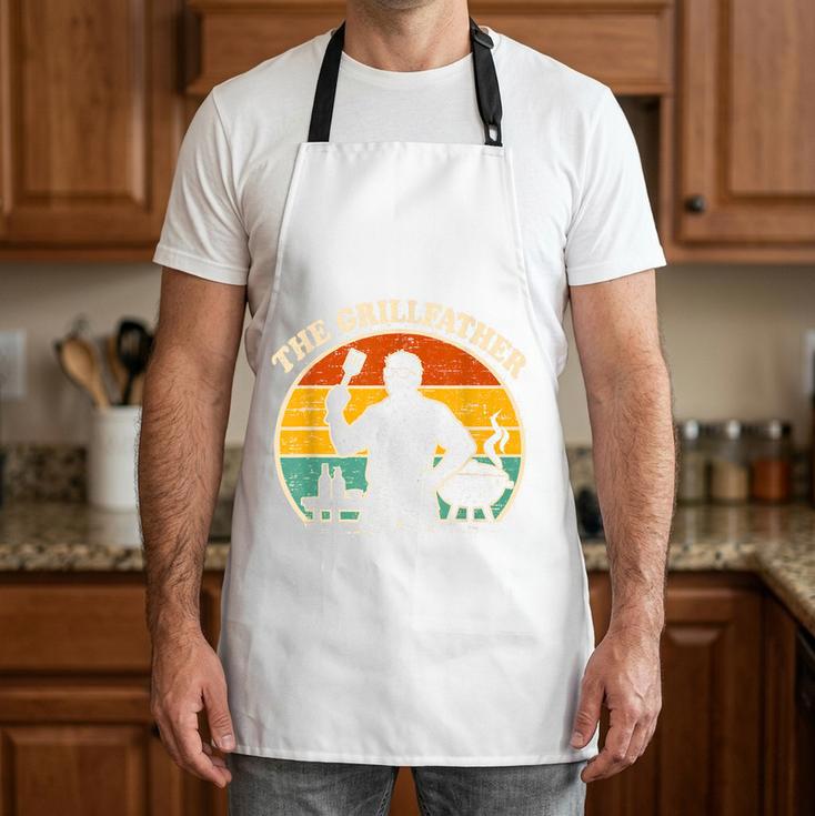 The Grillfather BBQ Dad Retro Vintage Fathers Day Apron