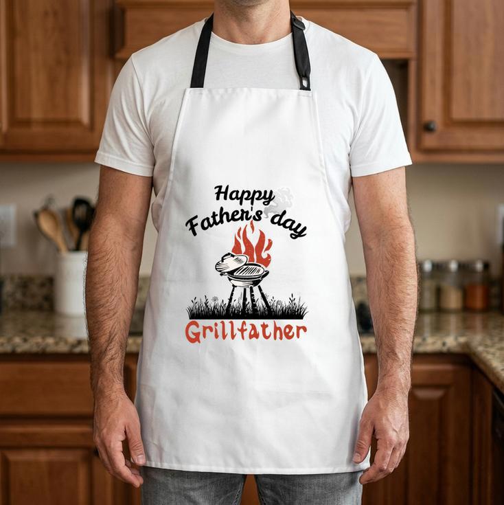 Happy Father's Day Grillfather BBQ Dad Barbecue Comfort Colors Crop Top Apron