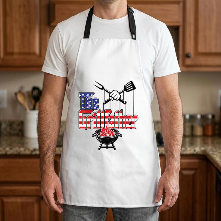 Men 4th July BBQ Dad Joke The Grillfather Grilling Dad Apron Men 4th July BBQ Dad Joke The Grillfather Grilling Dad Apron