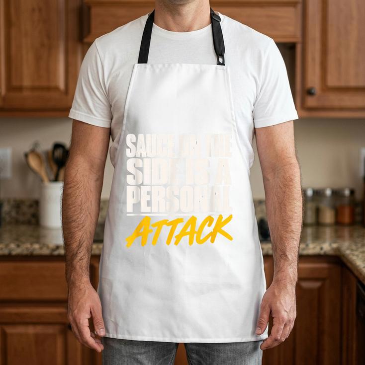 Sauce On The Side Is a Personal Attack BBQ Dad Grilling Apron Sauce On The Side Is a Personal Attack BBQ Dad Grilling Apron
