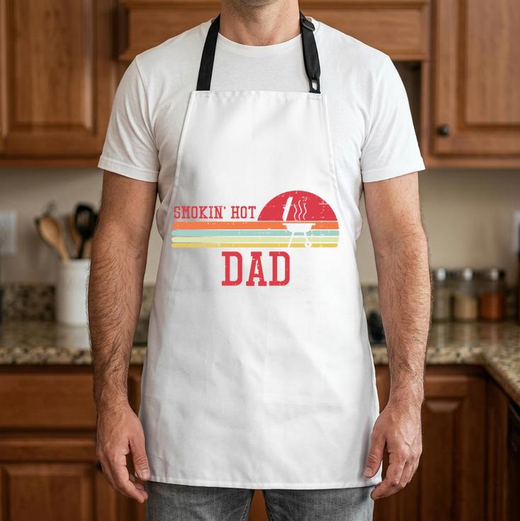 Smokin Hot Dad Chest Sunset Retro Grill BBQ Daddy Papa Men Performance Apron