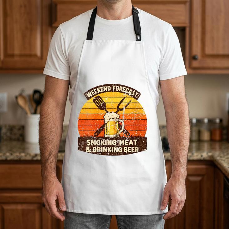 Women's Weekend Forecast Smoking Meat Drinking Beer BBQ Dad Apron Women's Weekend Forecast Smoking Meat Drinking Beer BBQ Dad Apron