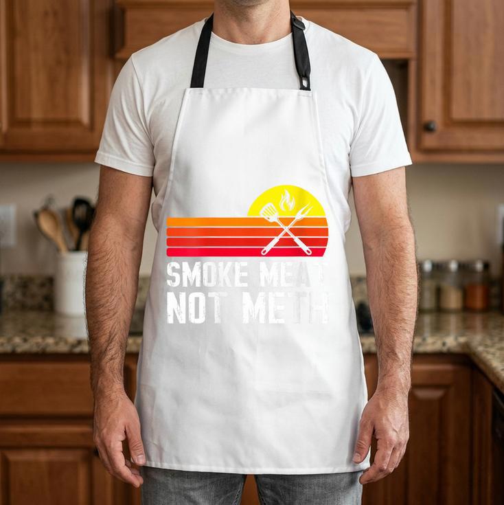 Women's Smoke Meat Not Meth Grilled BBQ Dad Brisket Grilling Apron
