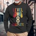 Niños Cumpleaños Niño 8 Años Camisa Gamer Nivel 8 Completo Camiseta de manga larga Regalos para ancianos