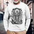 San Miguel Quis Ut Deus Arcángel Protector Camiseta de manga larga Regalos para ancianos