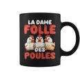 La Dame Folle Des Poules Amoureux Éleveur Ferme Tasse