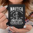 Nautica Exploration Club Vintage Anchor And Compass Graphic Coffee Mug Funny Gifts