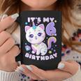 誕生日の女の子6歳、猫、ユニコーン、6歳の誕生日 コーヒーマグ 面白い贈り物