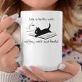 Life Is Better With Books Cats And Coffee コーヒーマグ 面白い贈り物