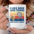 I Like Beer And Tennis Maybe 3 People ビンテージ コーヒーマグ 面白い贈り物