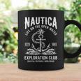 Nautica Exploration Club Vintage Anchor And Compass Graphic Coffee Mug Gifts ideas
