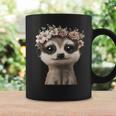 花柄クラウン付きのかわいいミーアキャット コーヒーマグ ギフトのアイデア