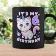 誕生日の女の子6歳、猫、ユニコーン、6歳の誕生日 コーヒーマグ ギフトのアイデア