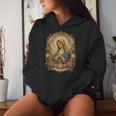 Ave Maria 聖母マリア 花柄 カトリック 祈りの肖像画 レディースパーカー 彼女への贈り物