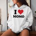 I Heart Momo ファーストネーム I Love パーソナライズ レディースパーカー 彼女への贈り物