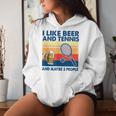 I Like Beer And Tennis Maybe 3 People ビンテージ レディースパーカー 彼女への贈り物