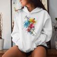 花 カラフル アート 描画 抽象 グラフィック 花 レディースパーカー 彼女への贈り物