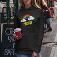Present Cute arcastic Retrointage Rainbow レディースパーカー 面白い贈り物