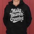 Make Heaven Crowded Christian Girl レトロ 宗教的 イエス レディースパーカー