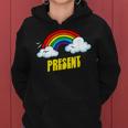 Present Cute arcastic Retrointage Rainbow レディースパーカー