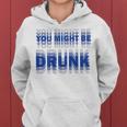 On Back You Might Be Drunk 面白い 飲酒 ユーモア レディースパーカー