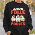 La Dame Folle Des Poules Amoureux Éleveur Ferme Sweater e Cadeaux pour lui